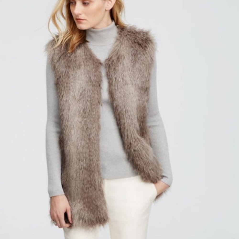 Ann Taylor Faux Fur Vest